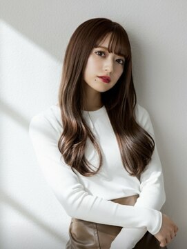 ファクトリーファイブ(Factory5) 小顔レイヤーロングベージュ20代30代40代くびれミディ韓国ヘア