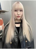 くびれヘア/アプリコットオレンジ/夏のヘアアレンジ/梅田