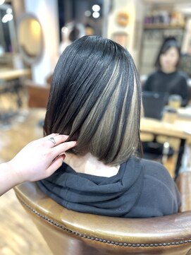 ワン エイティー ディグリース 恵比寿(180°One Eighty Degrees.) インナーカラー/ボブ/ベージュカラー/大人デザイン