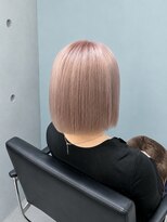 グラッジ 池袋(GLADGE)&nbsp;透明感たっぷり♪ ふんわりピンクベージュボブ