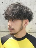 渋谷波巻きパーマ束感ツイストスパイラル無造作メンズパーマ色気