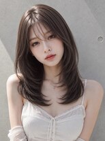 ユーフォリア 渋谷グランデ(Euphoria SHIBUYA GRANDE)&nbsp;ミディアムレイヤー顔周りレイヤー小顔カット透明感カラー