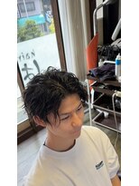 ヘアーズ はれるや(hair's)&nbsp;スパイラルパーマ波巻きパーマ黒髪マッシュ刈り上げ