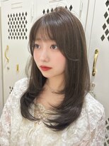 ルル 宇都宮(Loulou)&nbsp;オリーブベージュ×顔周りレイヤースタイル
