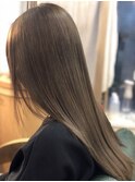 7. 艶ベージュカラー/酸性ストレート/デザインカラー