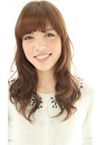 ［K-two銀座］目の上ギリギリバングで小顔度UPフワゆれセミディ