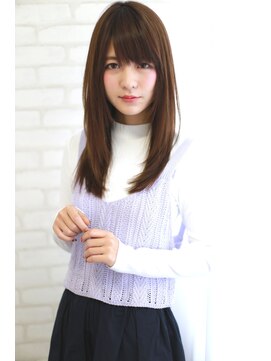 ハイル(KHAIR) 【KHAIR】憧れさらツヤロング×パールグレージュ