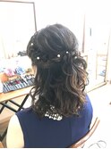 ハーフアップ編み込みアレンジ【ヘアアレンジ　立川/立川南/袴】
