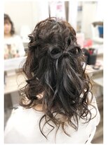 ヘアセット専門店 ナゴミ 池袋店(nagomi)&nbsp;リボンハーフアップ