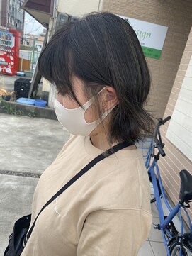 ジョワイユヘアーデザイン(Joyeux) インナーカラーのアッシュグレージュ　ハイライト