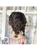 編みこみヘアセット