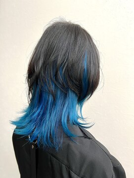 グレイス ヘア デザイニング(GRACE hair designing) インナーカラー☆水色☆