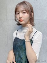 オーブ ヘアー カラ 今福鶴見店(AUBE HAIR cara) 20代・30代_耳掛けぱっつんボブ