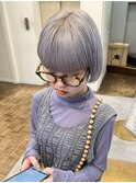 20代30代40代大人可愛いホワイトアッシュダブルカラー透明感