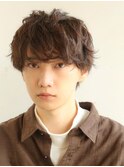 【ANDREY】アッシュブラック/ハイライト/マッシュパーマ/ウルフ