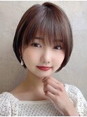 〔岩田莉奈〕40・50代　前下がりショートボブ　丸みショート◎