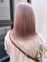 ミルクティーピンクベージュカラーハイトーンカラーダブルカラー