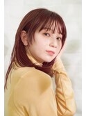 顔周りレイヤーピンク　中野