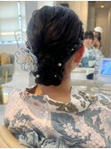 【山田】浴衣ヘアアレンジ パールシニヨン