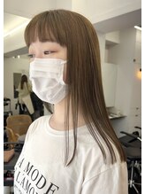 【" ブリーチなしダブルカラー " でダメージを抑えて透明感カラーを叶えます♪】