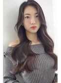 ウェーブパーマ 韓国ヘア  ロングレイヤー