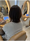 くびれボブミニウルフ透明感カラーグレージュベージュ
