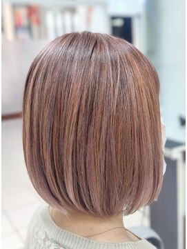 ヘアースタジオ ジェイワン(hair studio J ONE) 20代30代40代50代 脱全頭ブリーチ ピンクベージュ 脱白髪染め
