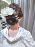 大人気、胡蝶蘭！和装シニヨン