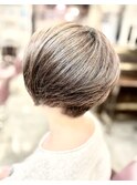 くせ毛 大人可愛い 丸みショート マッシュショート ボブ/カット/