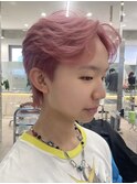 メンズミルクティーベージュコンマヘアアッシュグレージュカラー