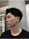 スパイキーショート　テーパーフェード