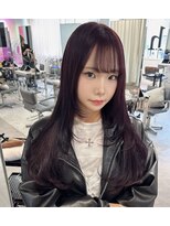 ユーフォリア 渋谷グランデ(Euphoria SHIBUYA GRANDE)&nbsp;ディープラベンダー　ラベンダーグレージュ　暗髪　透明感カラー