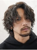 センターパートウルフ波巻きツイストスパイラルパーマfifth原宿