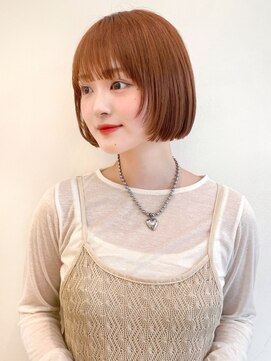 セイドット リー(Say. Ree) Say.オレンジベージュ内巻きミニボブフェイスレイヤー表参道