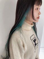 ノーカ 代官山(nohka) 青緑のインナーカラー