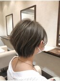 ハンサムコンパクトショート 20代30代40代50代 オリーブベージュ
