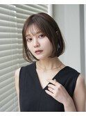 表参道髪質改善カラーミディアムボブアッシュグレージュ50代60代