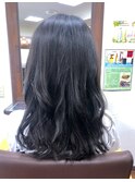 パーマ風仕上げ