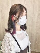 ラッズプラスエイチ(Lads+h)&nbsp;ミックスカラー　インナーカラー