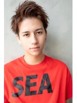 メゾンバイハバナ(maison by HAVANA)&nbsp;メンズビジネスツーブロックアップバング束感ショートマッシュ