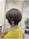 ステップボーンカット×ショートボブ