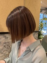 ゼンコー キチジョウジ(ZENKO KICHIJOJI)&nbsp;ボブヘア×ストレートパーマ/シルキーベージュ