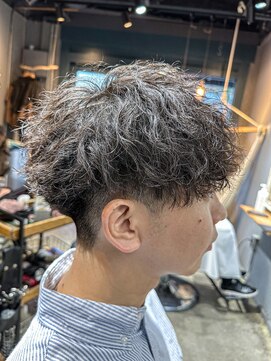 アンドワークス(&works) 【上島スタイル】マッシュ×波巻きパーマ