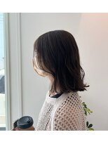 ラカン(racan)&nbsp;鎖骨下切りっぱなしグレージュ