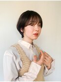 ココアベージュ/黒髪/クラゲヘアー/オリーブグレー/ボブ/横浜