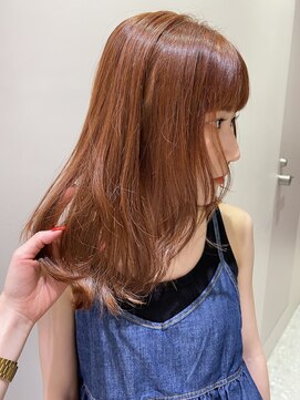 マイル 渋谷(mile) ブリーチなしダブルカラー×オレンジブラウン