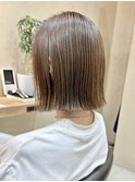 切りっぱなしボブタッセルボブ長めボブ顔まわりレイヤーボブ30代