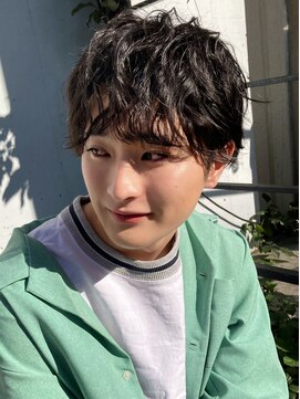 ロンドプランタン 恵比寿(Lond Printemps) スパイキーショートスペインカールニュアンスパーマメンズ恵比寿