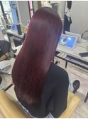 ワインレッドブリーチイメチェンダブルカラー学割U24ブリーチ 