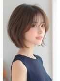ボブ/前下がり/ショート/ハイライト